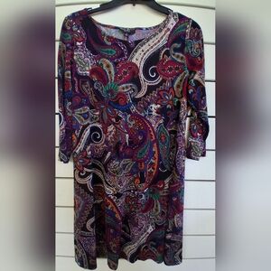 MSK Ladies Multicolor Paisley Shirt Size PL Petite Stretchy